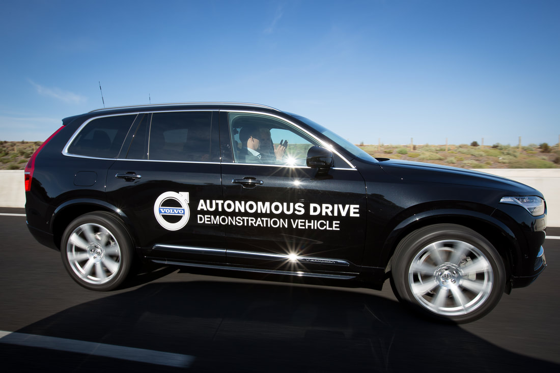 volvo autonomous vehicle car driverless transport