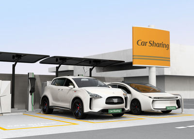 Car sharing car park and charging station